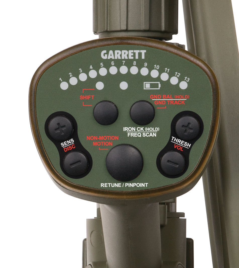 Garrett ATX Metal Detector Controls