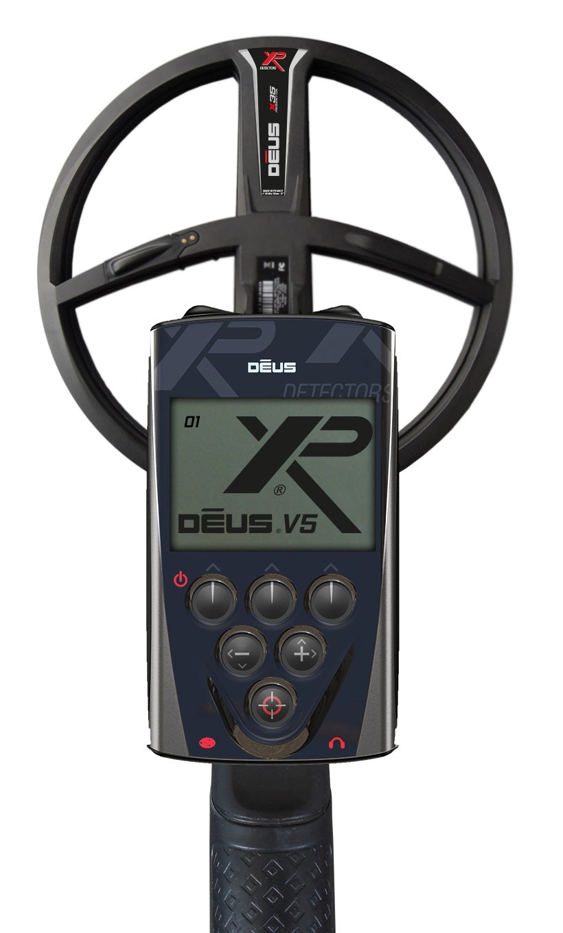 XP DEUS With WS5 Full Sized Headphone + Remote + 9" OR 11" X35 Search Coil Head on View