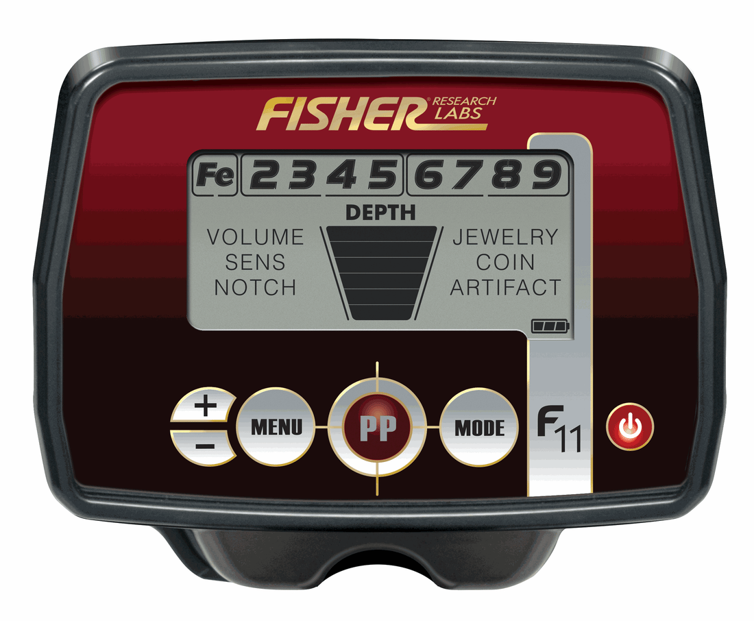 Fisher F11 Metal Detector with Waterproof 7" coil + Bonus Pack