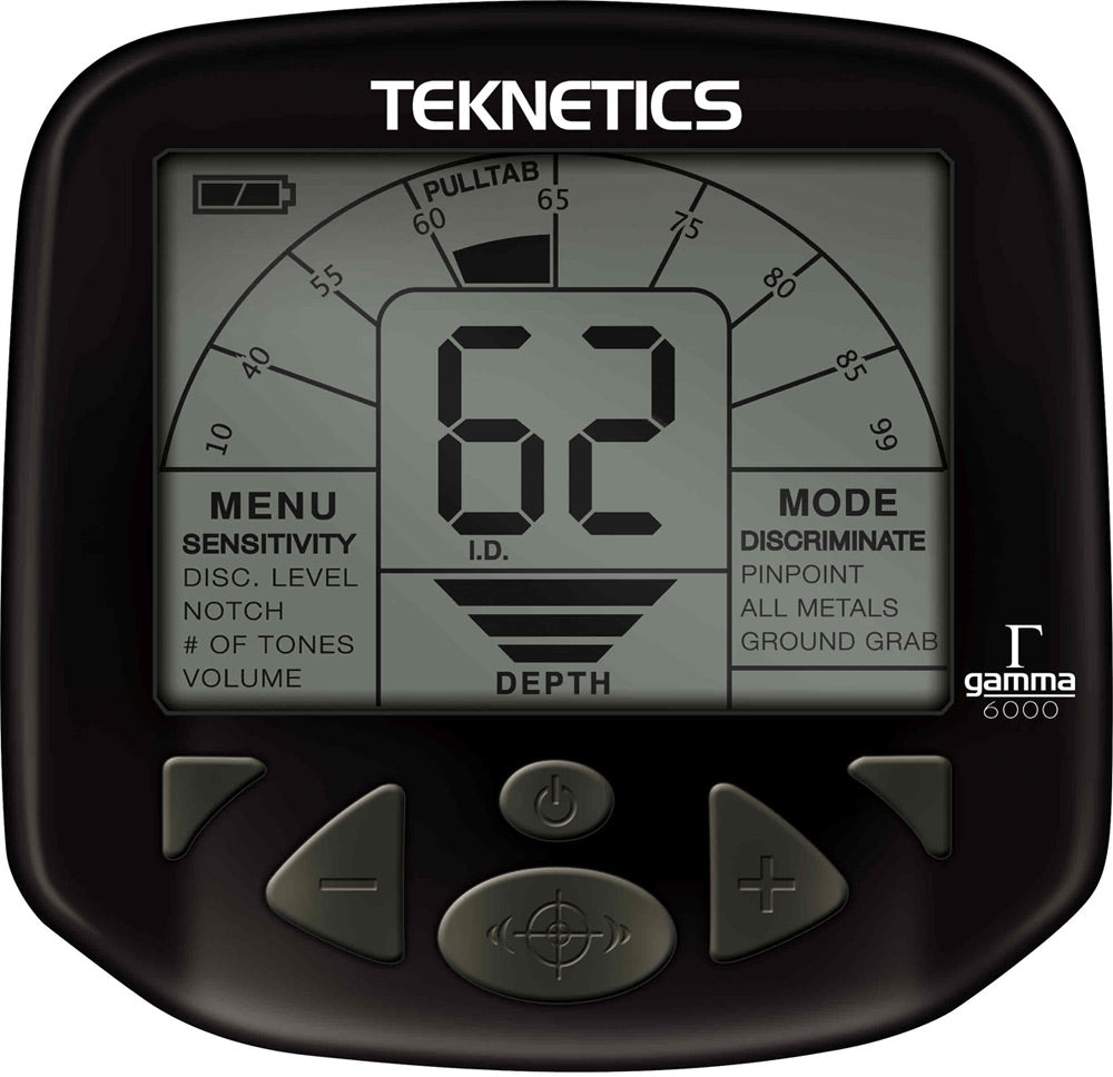 Teknetics Gamma 6000 Metal Detector with Waterproof 8" Coil + Bonus Pack