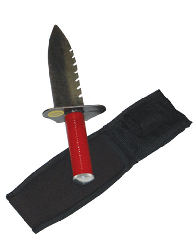 Lesche Digging Tool Model 76 with Waterproof Compartment and No Slip Handle - 12" Overall Length