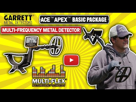 Garrett Ace Apex Multi-Frequency Weatherproof Metal Detector with Waterproof 6" x 11" DD Viper Searchcoil Wireless Package + Free Pro Carry Bag + Pro Stainless Trowel + Pro Finds Pouch when you add to cart