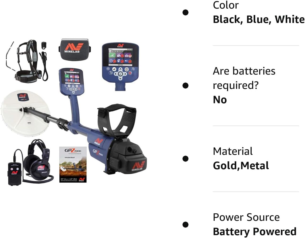 MINELAB GPZ 7000 Metal Detector