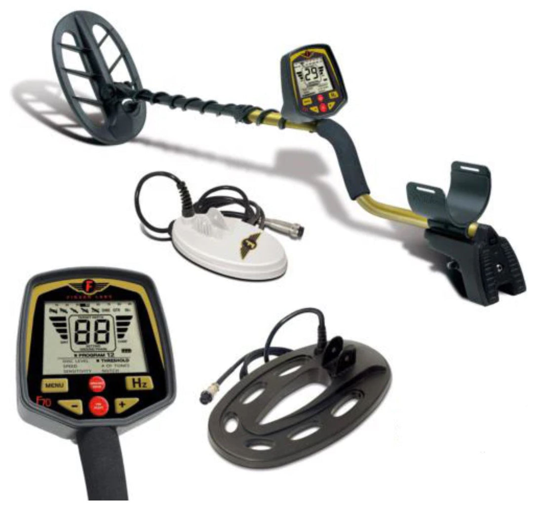 Fisher F70 Metal Detector with 6.5" 10" and 11" Search Coil Combo Kit