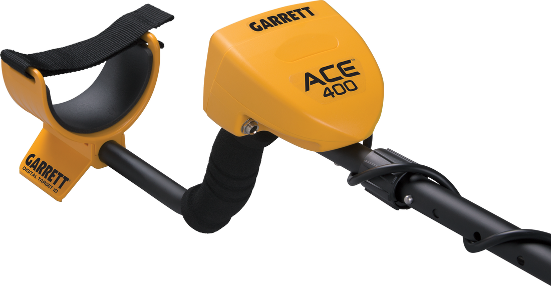Garrett Ace 400 Metal Detector with 8.5 x 11" DD Waterproof Coil + Bonus Pack