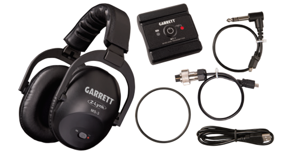 Garrett MS-3 Wireless Headphones with Z-Lynk Transmitter Module