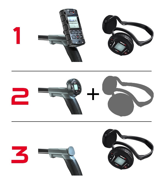 XP DEUS 2 Waterproof Multi Frequency Metal Detector + Remote + 9" FMF Search Coil + WS6 Backphone Headphones