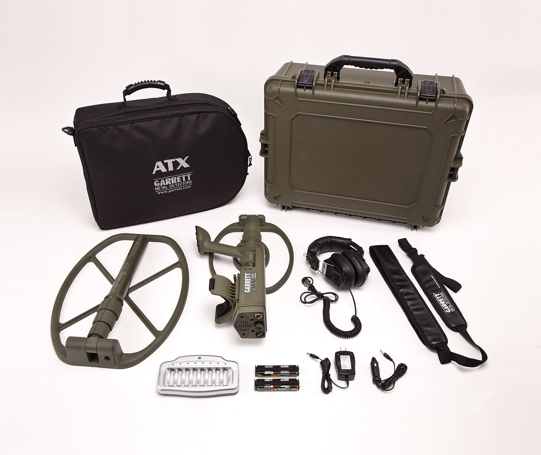 Garrett ATX Waterproof Metal Detector Standard Package with 12" Coil + Bonus Pack