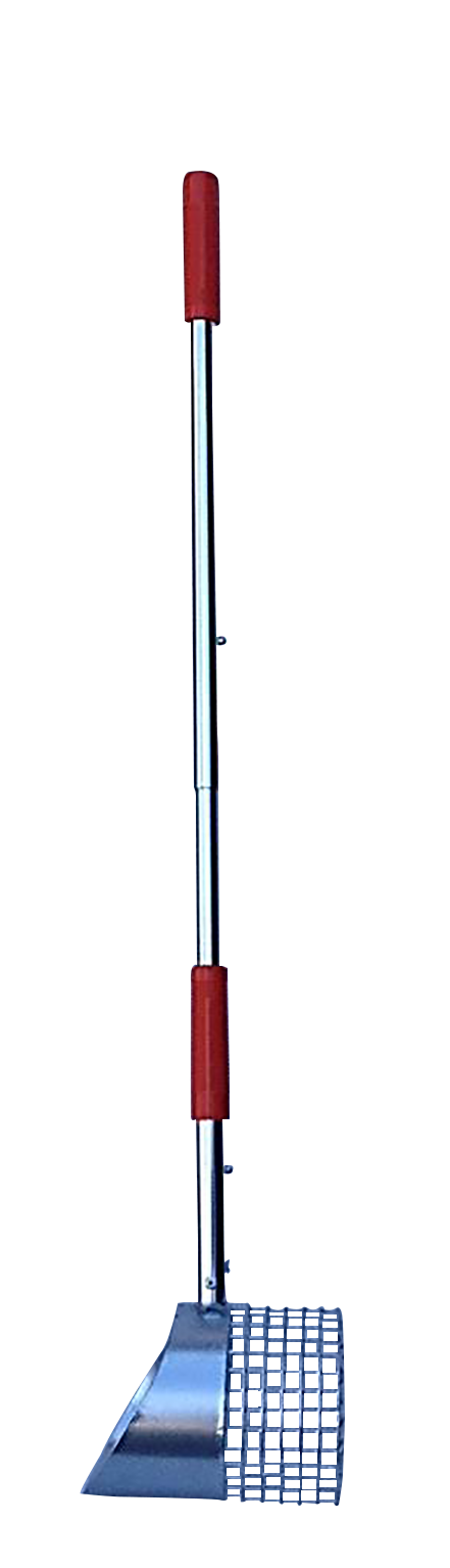 Pro Series Four Position Aluminum Beach Scoop with 5" Mesh Bucket Extends to 40"