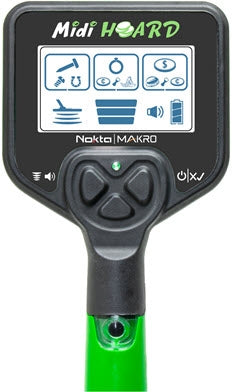 Nokta Makro MIDI Hoard Waterproof Kids Metal Detector digital display front view