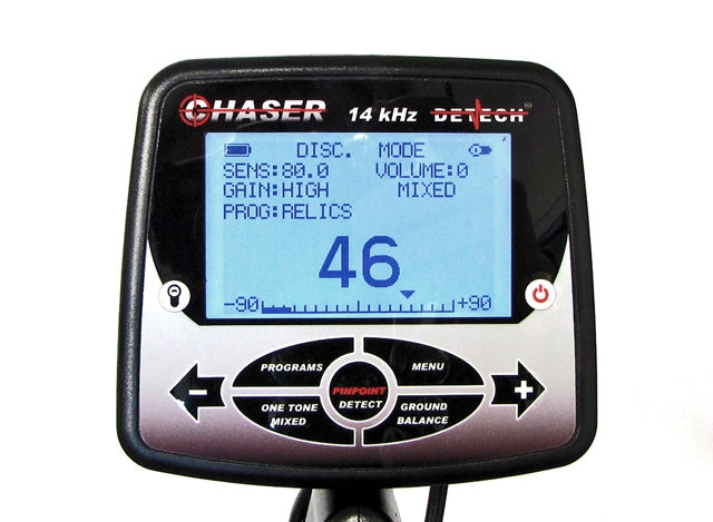 Detech Chaser Metal Detector LCD Display