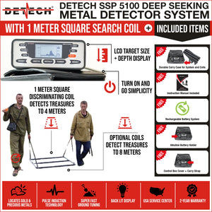 Detech SSP 5100 Deep Seeking Metal Detector System 