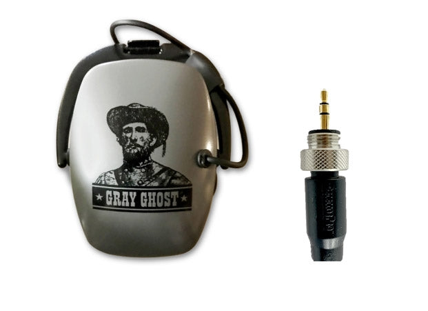 Gray Ghost Logo on Detector Pro Gray Ghost Underwater Amphibian II Headphones for Minelab Equinox