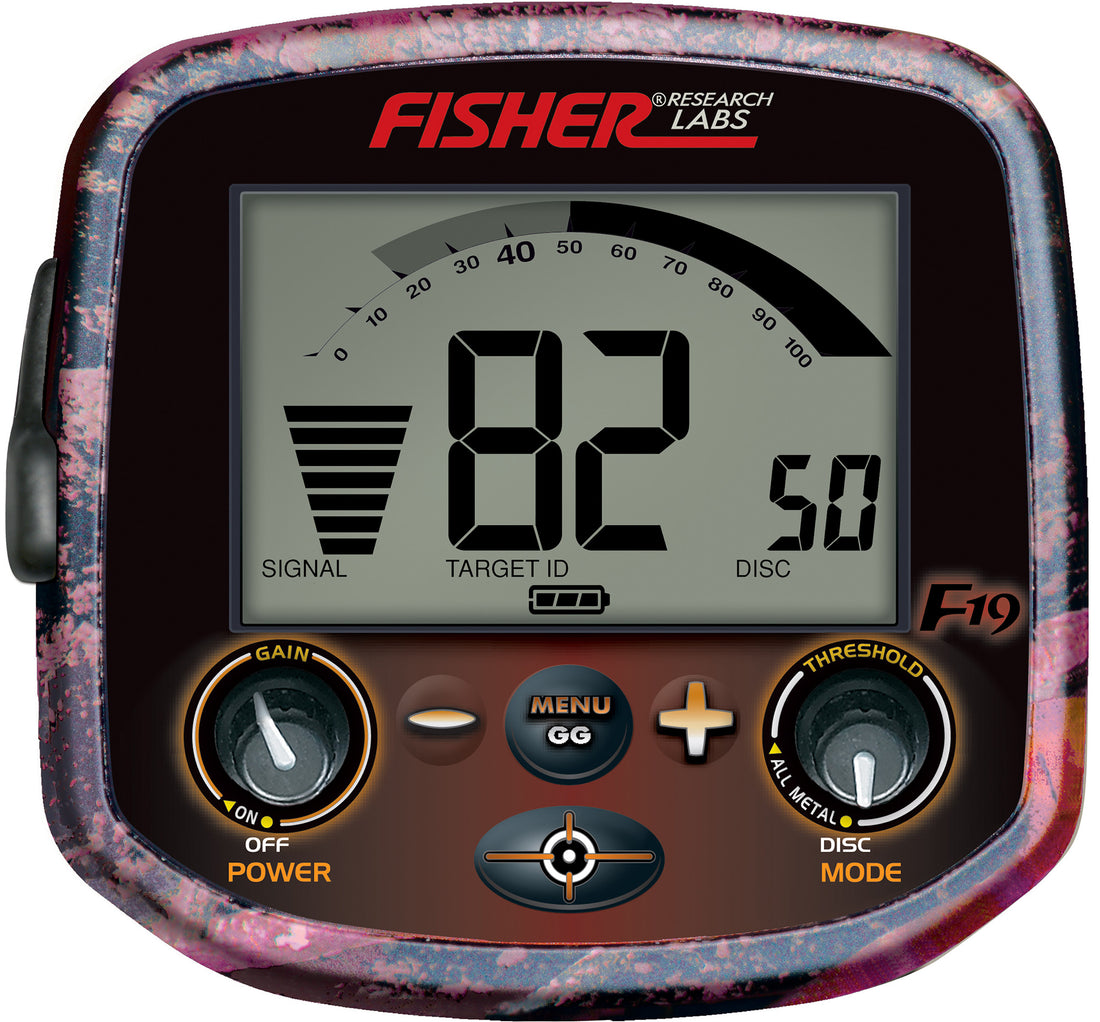 Fisher F-19 Metal Detector Pink Camo + Bonus Pack