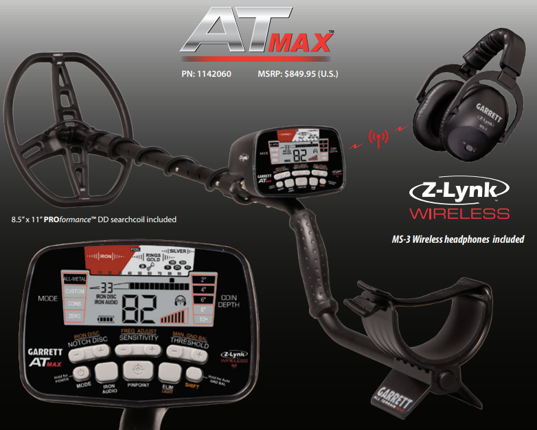 Garrett AT Max Waterproof Metal Detector + Wireless Garrett AT Max Waterproof Metal Detector + Wireless