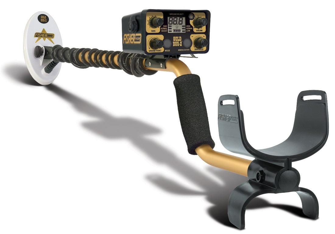 Fisher Gold Bug 2 Metal Detector with Waterproof Coil with Digital Display + Bonus Pack 