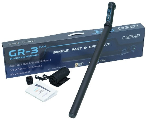 Conrad GR-3 Plus Deep Seeking Ground Scanning Detector with 3D Android & iOS App - Dual Sensors