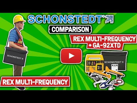 Schonstedt REX Multi-Frequency Pipe and Cable Locator with 3 Frequencies + GA-92XTd Magnetic Locator with Padded Carry Case