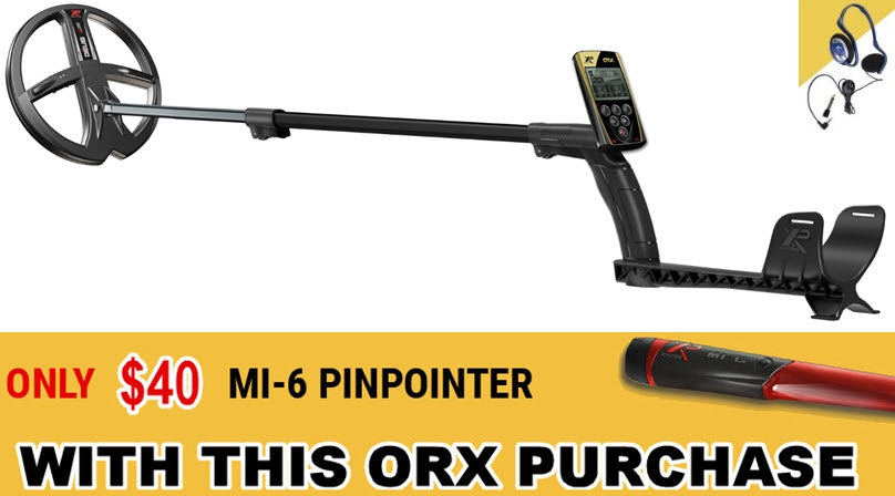 XP ORX Wireless Metal Detector with Back-lit Display + FX-02 Wired Backphone Heaphones + 9" X35 Search Coil