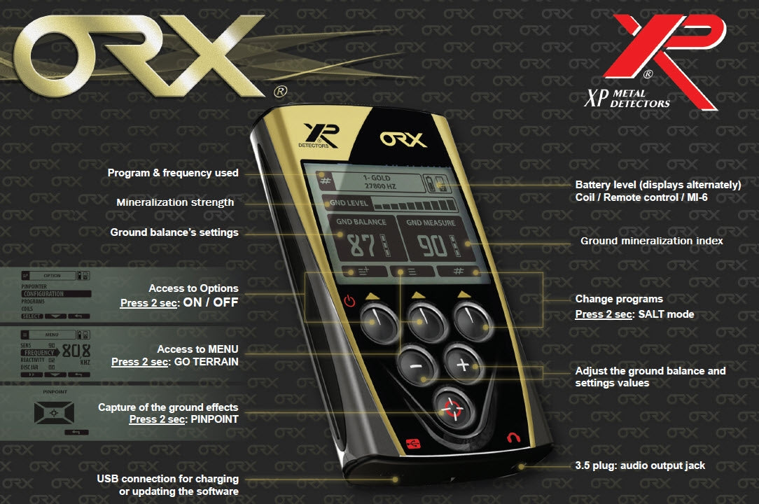 XP ORX Back-lit LCD Remote Control | MetalDetector.com