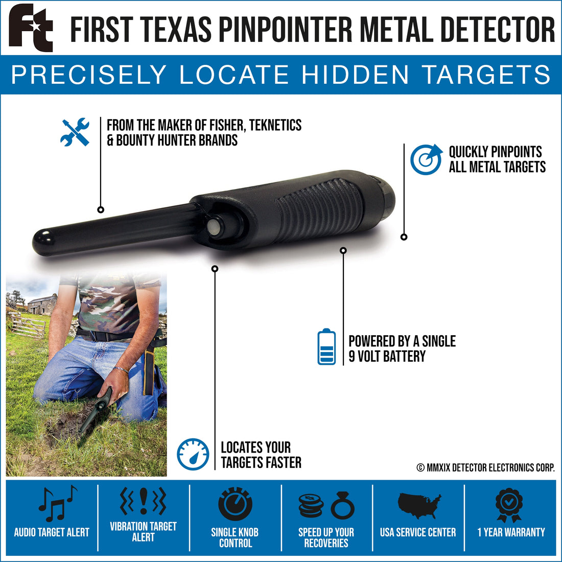 Pinpointer Probe (Free with detector purchase of $300 or more - Discount Shown When You Add To Cart)