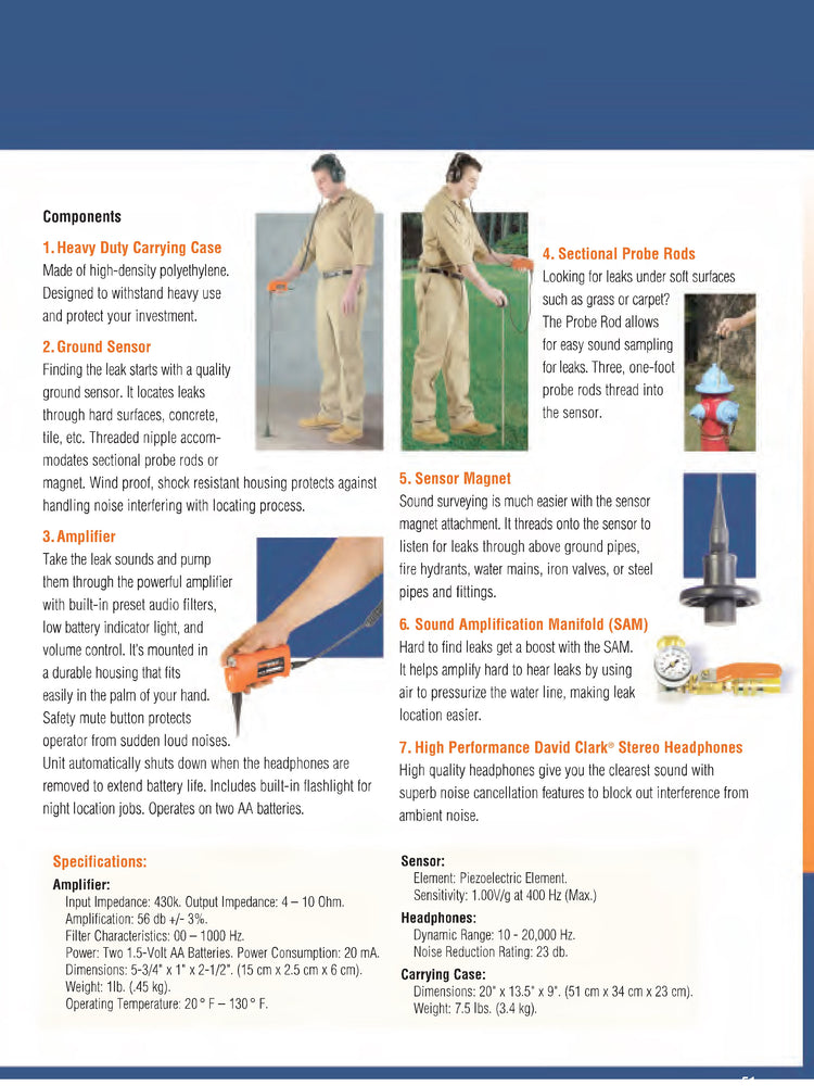 General Pipe Cleaners GenEar LE Water Leak Location System Shop Features Reviews