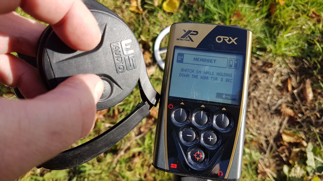 XP ORX Wireless Metal Detector pairing WS Audio Headphones
