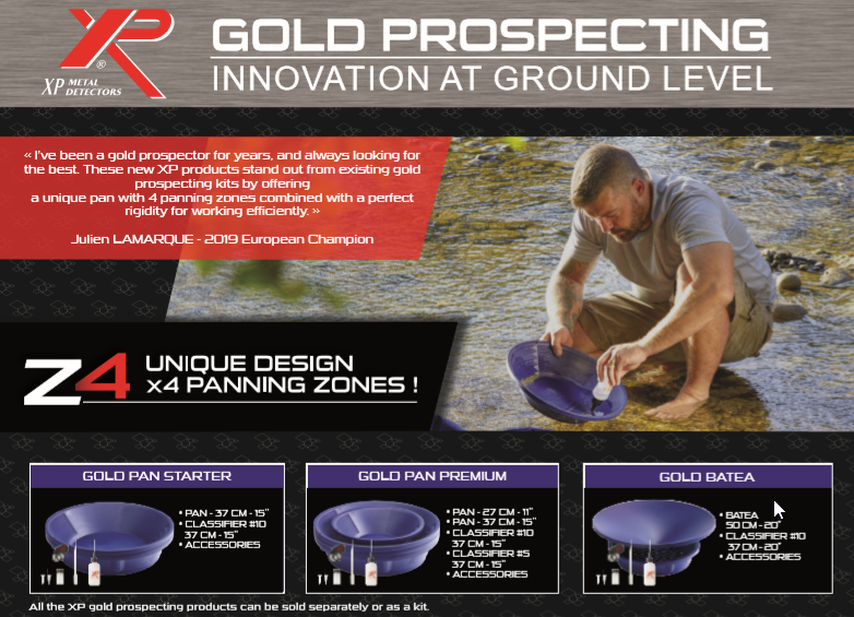 XP Gold Pan Starter Kit – Set Per Cercare Oro: Padella 15 Cm, 2 Classificatori Impilabili, Provette, Lente, Contagocce, Pipetta, Tutto In Blu Ad Alto Contrasto