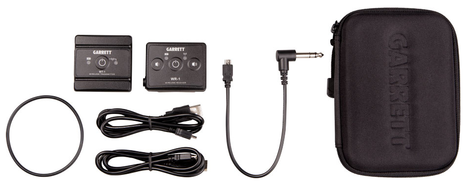 Garrett Z-Lynk™ Wireless System Transmitter and receiver with 1/4" headphone jack connector